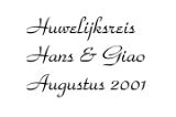 Huwelijksreis 2001